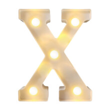 Juego de letras luminosas LED – 26 letras del alfabeto que se iluminan con pilas para fiestas, cumpleaños y decoración del hogar.