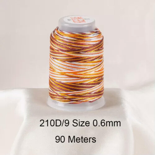 One Spool Variegated Polyester Sewing Embroidery Thread String 210D/9-8#