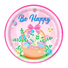 Easter Rabbit Birthday Party Decorations Kit – Banner, Balloons, Cupcake Toppers, Plates, Cups, Spoons – Rabbit-Themed Girl Party Supplies