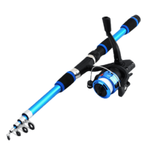 Telescopic Fishing Rod and Reel Combo 6ft Fiberglass