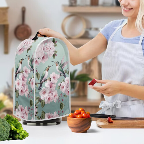 Hummingbird Flower Blender Dust Cover, Washable for Kitchen Use 2
