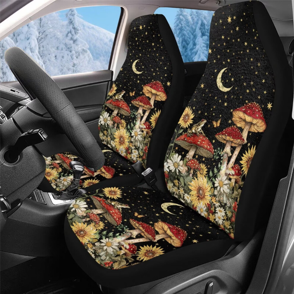Car Seat Covers For High Back Seats, Washable Mushroom Bucket Style, Universal Fit For Most Cars/Suvs/Trucks, 2 Pack, Compatible With Oem Seats Coral 9122141068105