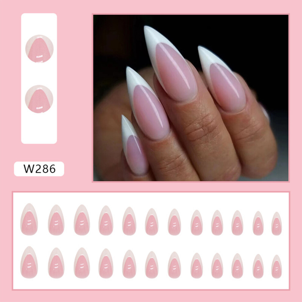 Dcph-Clothing Eco-Friendly French White Acrylic Fake Nails