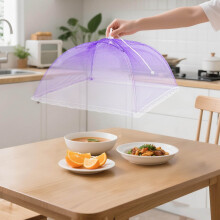 Couvercle alimentaire pliable en filet 43 x 43 cm, réutilisable pour la cuisine
