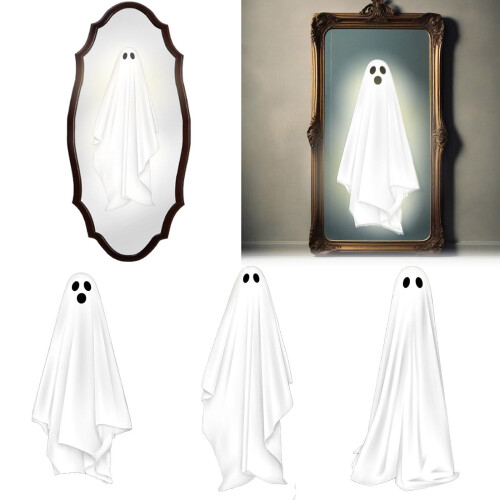 Removable Mysterious Figure Stickers Set 12pcs 2