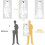 Removable Mysterious Figure Stickers Set 12pcs 4
