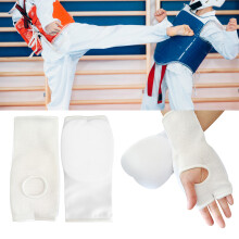 (Hand White, M) Breathable Boxing Knuckle Guards for MMA & Muay Thai