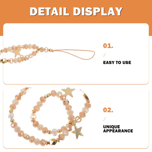 Cute Phone Chain Beaded Cellphone Charm Crystal 1Pcs 1