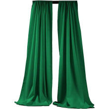 Polyester Backdrop Curtain Panel Kelly Green 2 Panels 5 ft