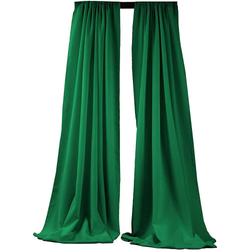 Polyester Backdrop Curtain Panel Kelly Green 2 Panels 5 ft