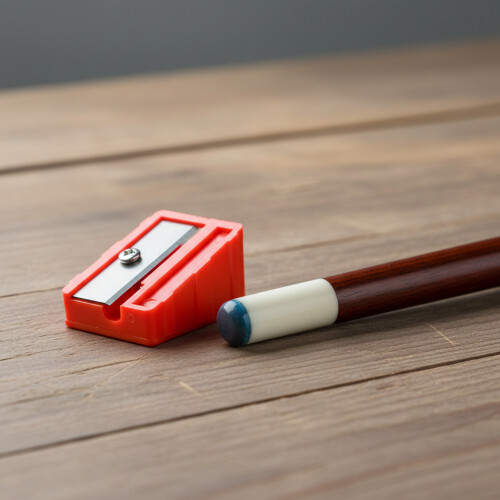 (Red) Cue Tip Repair Tool Pencil Sharpener Style Shaving Replacement Accessory For Billiards 1