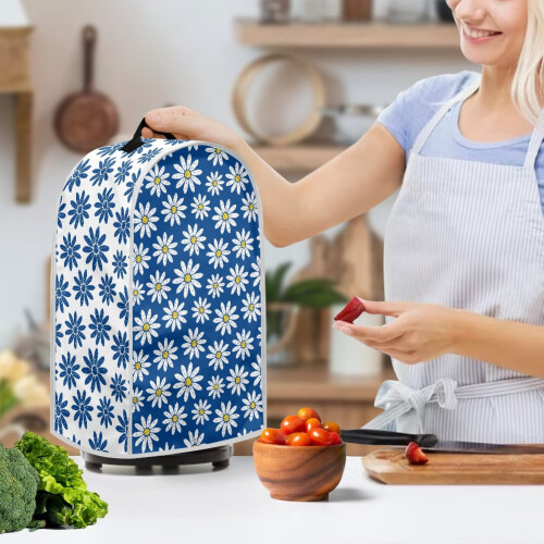 Food Processor Cover with Handle Foldable 2