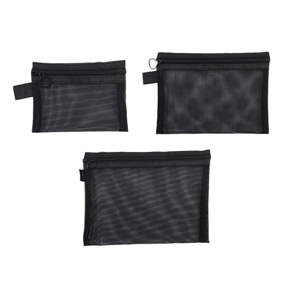 Mesh Clear Cosmetic Bags Makeup Bag Portable Travel Toiletry Organizer Case a a