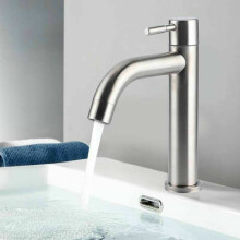 Stainless Steel Single Cold Basin Faucet for Bathroom Sink and Kitchen