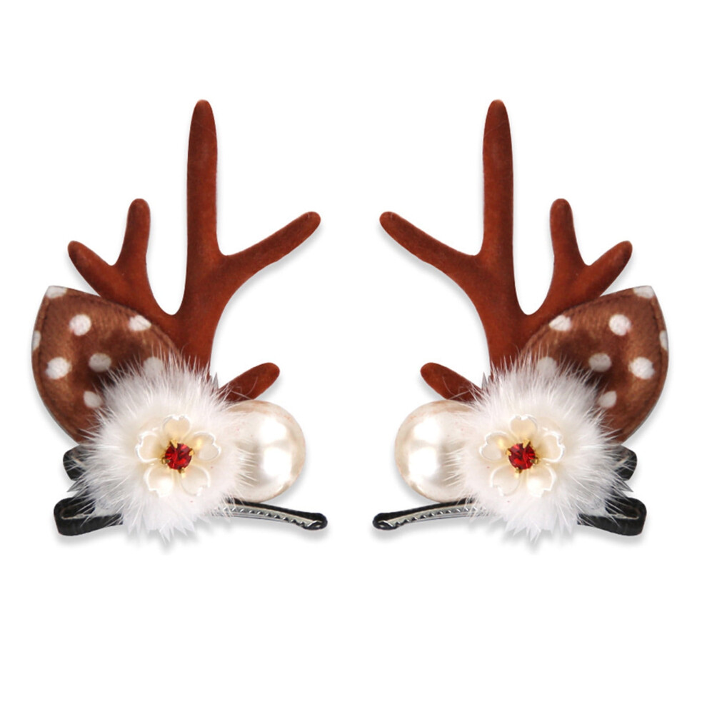 Unisex Christmas Hair Clip Â Reindeer Antlers Headwear, Cute Holiday Accessory & Gift For Girls, Compatible With Xmas Parties