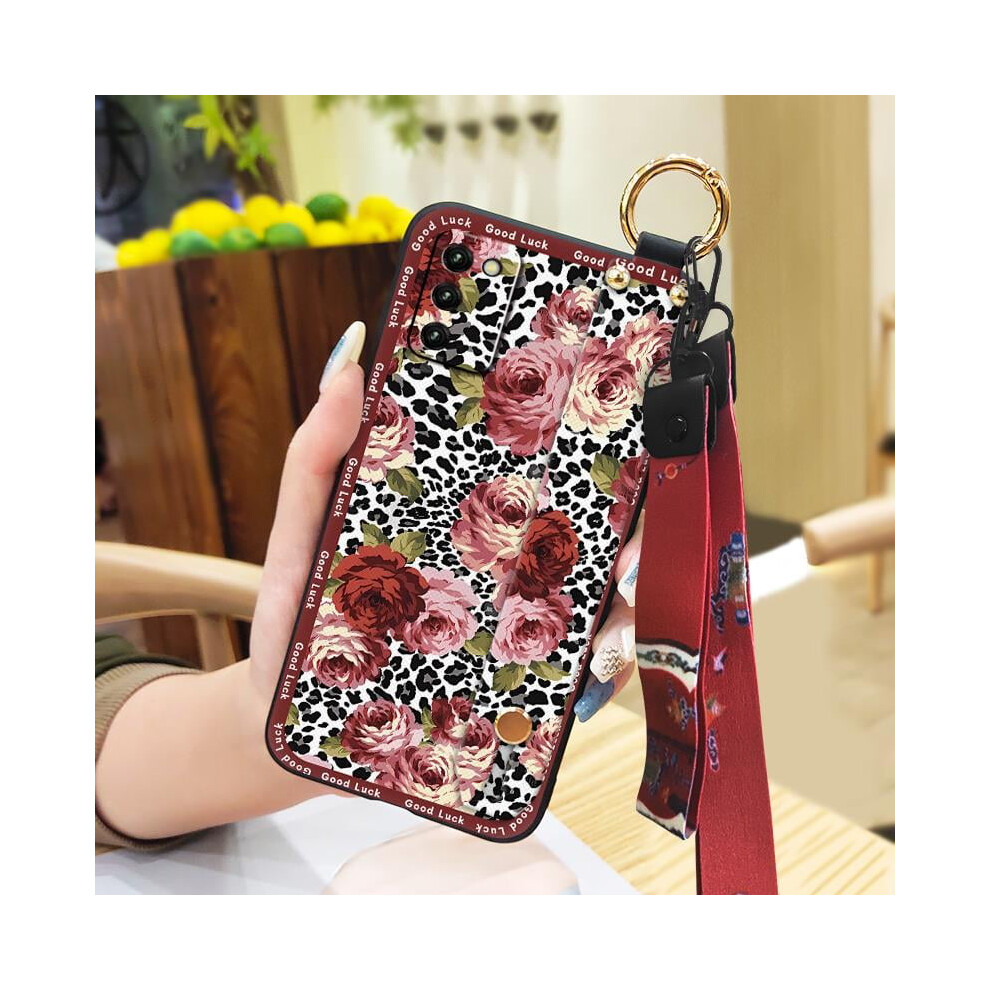 Silicone Phone Case For Samsung Galaxy A03s (Asian Version/Sm-A037f), With Ring Lanyard, Wrist Strap, Shockproof & Anti-Knock 9341593648493