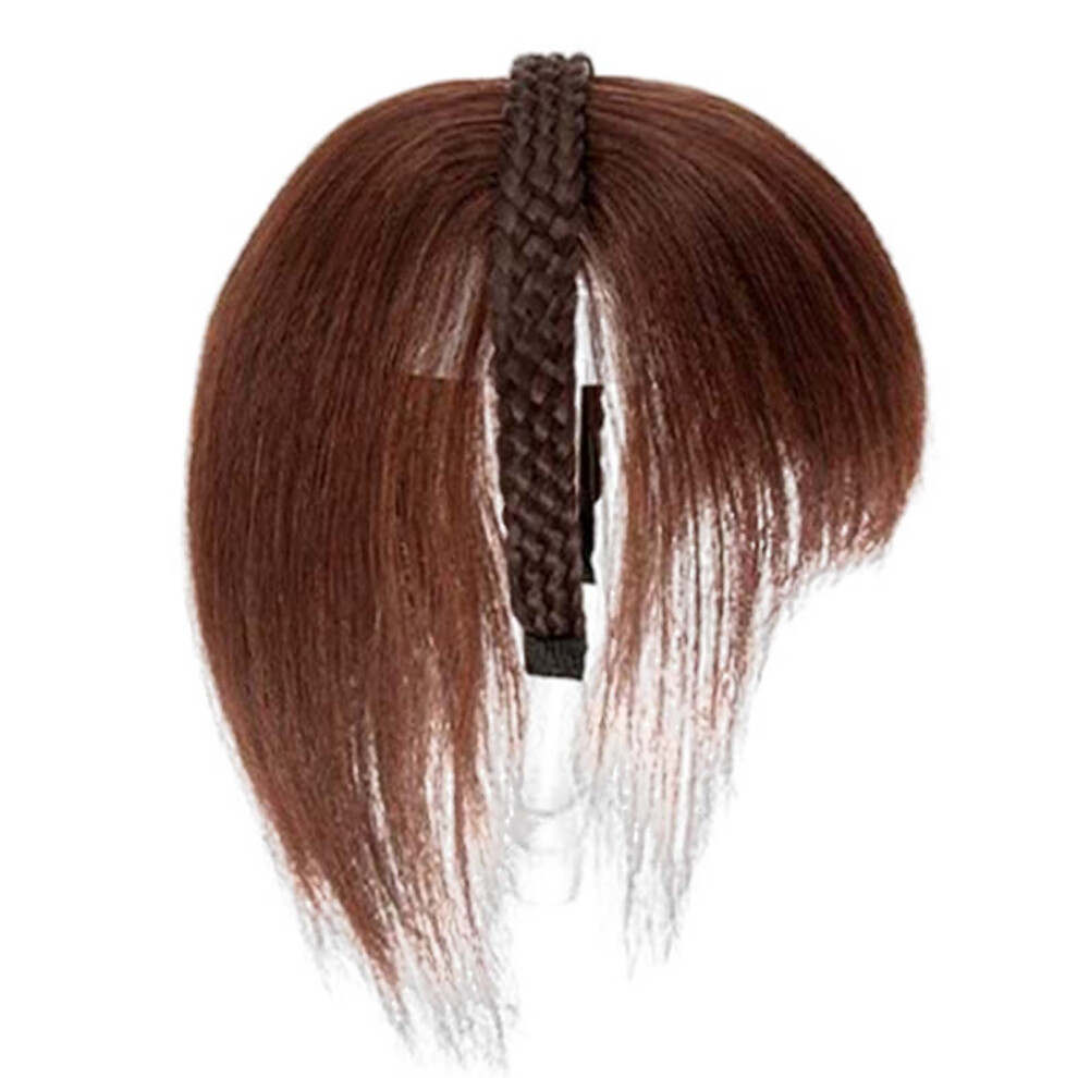 Dachuang Beauty (Dark Brown) Full Bangs Wig Headband - Invisible Hair Cover For Women