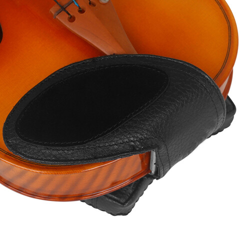 5Pièces Repose-Épaule Et Mentonnière Violon Cuir Noir Multi-Usage 2