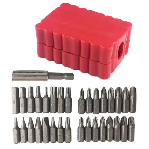 33pcs Security Tamper Proof Bit Spanners Tri Wing Hex Star Spanners Screwdrive Bit Screw Driver Bit