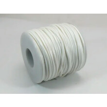 Bobine de 30 yards de cordon ciré coréen, fil rond de 2 mm pour bracelet et collier - Blanc n 2