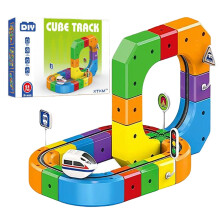 Magnetic Suction Rail Electric Train Set – 51-Piece 3D