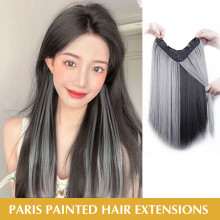 (C) Gradient V-Neck Wig for Cosplay & Parties