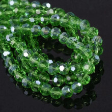 Plátáilte AB 3mm 4mm 6mm 8mm Babhta 32 Fachéad Coirníní Gloine Criostail Gearrtha Fachéadaithe - 6mm (100 ríomhaire) - Glas AB