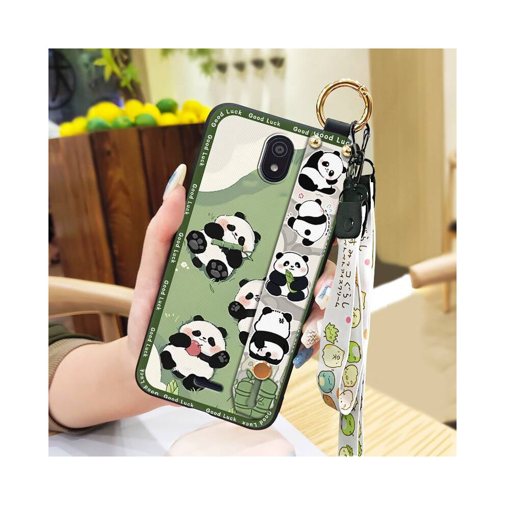 Nokia C100 Phone Case With Panda Design, Shockproof, Kickstand, Lanyard, Wrist Strap, Waterproof Silicone Â Compatible With Nokia C100 9341593648400