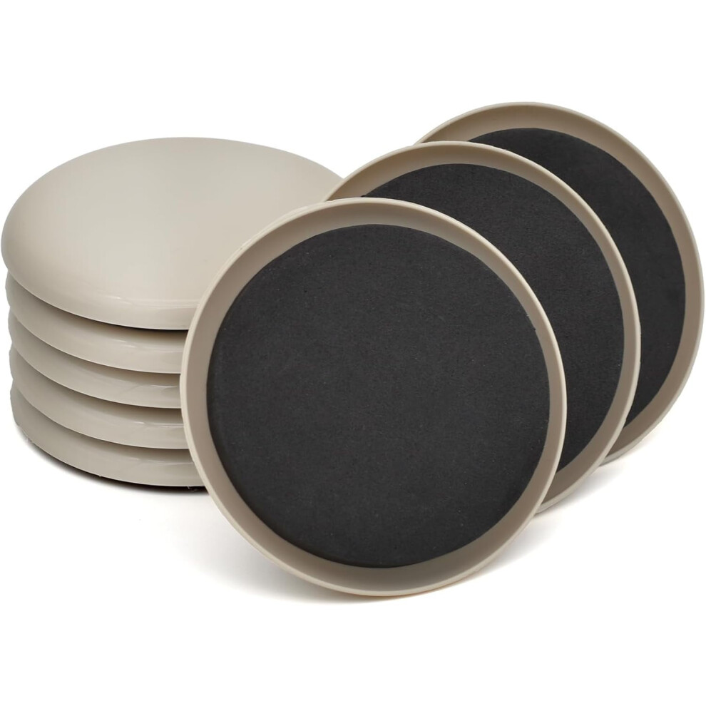 12Pcs 3.5" Furniture Sliders For Hardwood Floors, Chair Leg Protectors, Reusable Heavy-Duty Glides 9165521798322