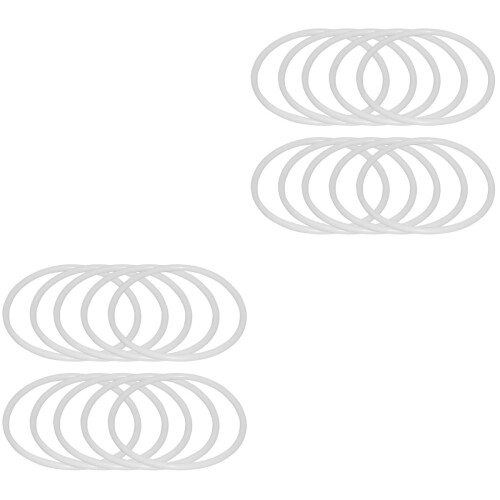 24St Witte Dreamcatcher Ringen, Duurzame Plastic Hoops Voor DIY 2