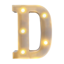 26 letras LED luminosas, alfabeto con pilas para fiestas, mesas, cumpleaños y decoración del hogar.