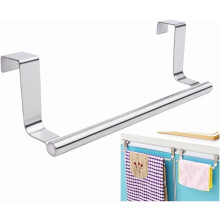Triani Kitchen Métal Porte-serviettes suspendu en acier inoxydable 9,25" pour porte-manteau universel à fixer sur une porte de placard