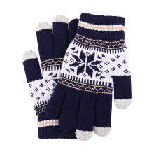 (Navy Blue) Touchscreen Knit Gloves for Walking & Cycling