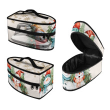 Portable Travel Iron Carrier Bag Christmas Snowman and Snowflakes, Protective Iron Accessories Travel Iron Case(Case Only)