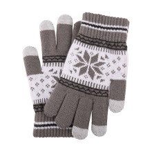 (Gray) Touchscreen Knit Gloves for Walking & Cycling