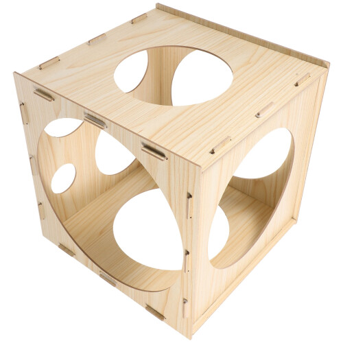 Boîte cube en bois pour ballons de taille et décorations 2
