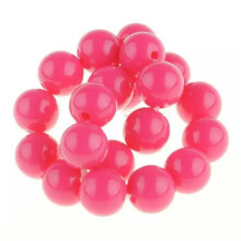Cuentas redondas opacas de plástico acrílico, 6 mm, 8 mm, 10 mm, 12 mm, 14 mm, 16 mm, 18 mm, 20 mm - Rosa - 8 mm, 60 unidades