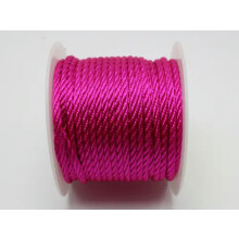 10 meter 2mm Nylon String Chinese Satin Silk Braided Cord Love Binding Rope-Hot Pink