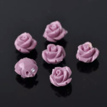 20 piezas de cuentas sueltas de resina de coral artificial con forma de flor de 10 mm para la fabricación de joyas - 26#