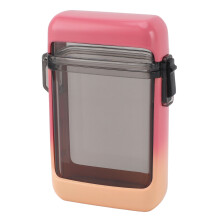Waterproof Plastic Cigarette Case Pink Rose Red 110x65x28mm Lightweight