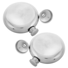 2 Pcs Lightweight Wine Bottle Drinking Flasks for Alcohol Silver