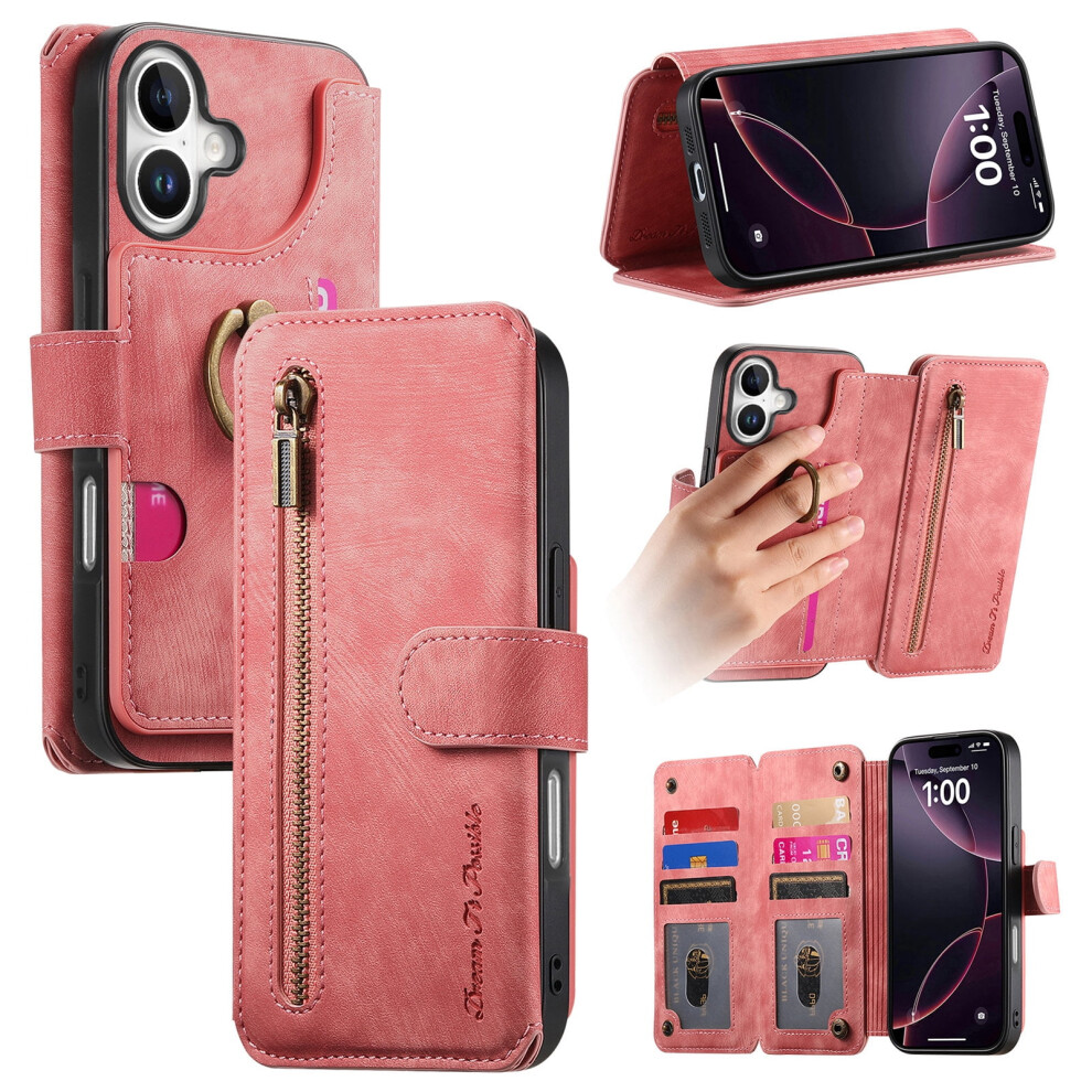 Iphone 16 Case Wallet Pu Leather Flip With Rfid Blocking 9180333344994