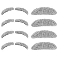 16Ensembles Accessoires Moustaches Et Sourcils Pour Costume Fête