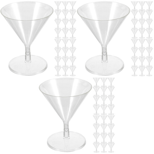 75Pièces Flûtes Transparentes Verres Vin Jetables Pour
