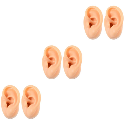 6Pièces Modèles Silicone Clair Pour Pratique Perçage