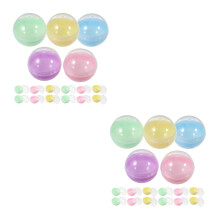 120Pièces Boules Vides Ronde PP Résistantes Décorations Colorées