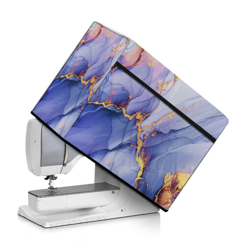 Marble Pattern Sewing Machine Carrying Cover Polyester Material Lightweight & Sturdy Waterproof Cover 1