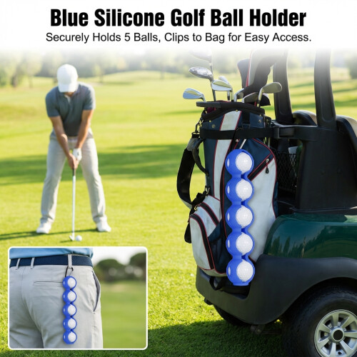 (Blue) 5-Ball Golf Bag Protector, Shockproof, Multicolor