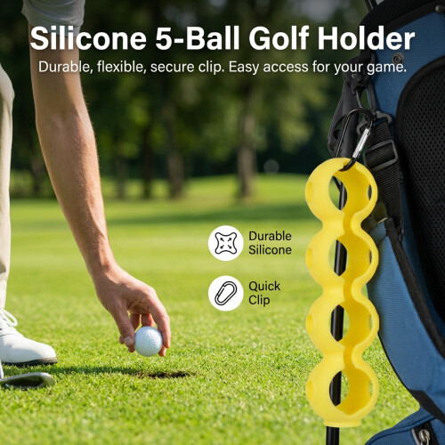 (Yellow) 5-Ball Golf Bag Protector, Shockproof, Multicolor