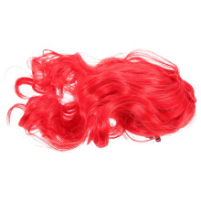 Adorable Red Polyester Pet Wig for Dog and Cat Decor Perfect for Photo Props and Party Favors Size Most